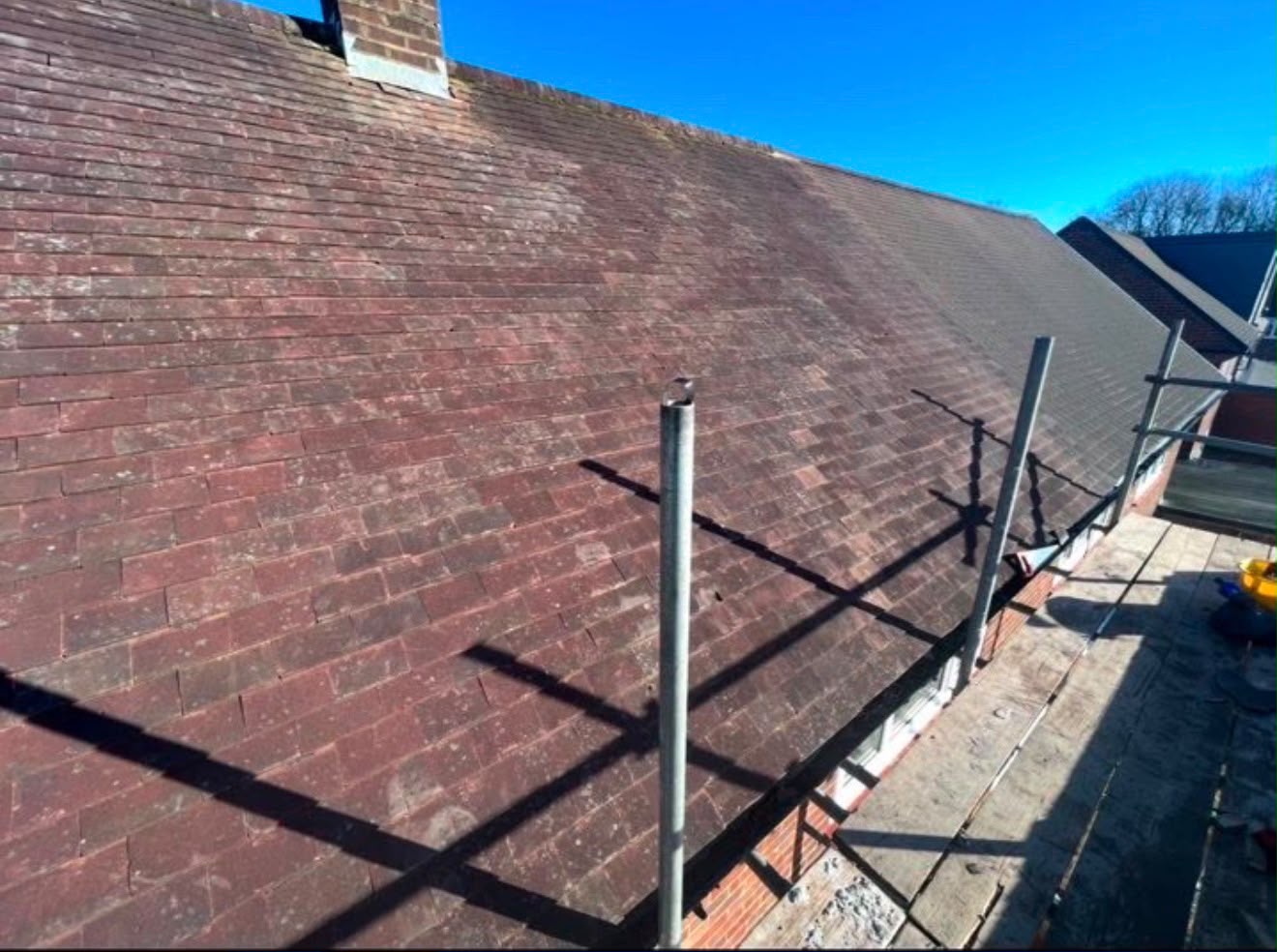 Completed tiled roof ready for winter weather